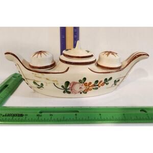 French Vintage Souvenir 5-Piece Porcelain Gondola Shaped Cruet Shaker Set France
